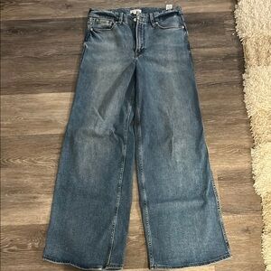 Good American Classic Blue Wide-Leg Jeans
